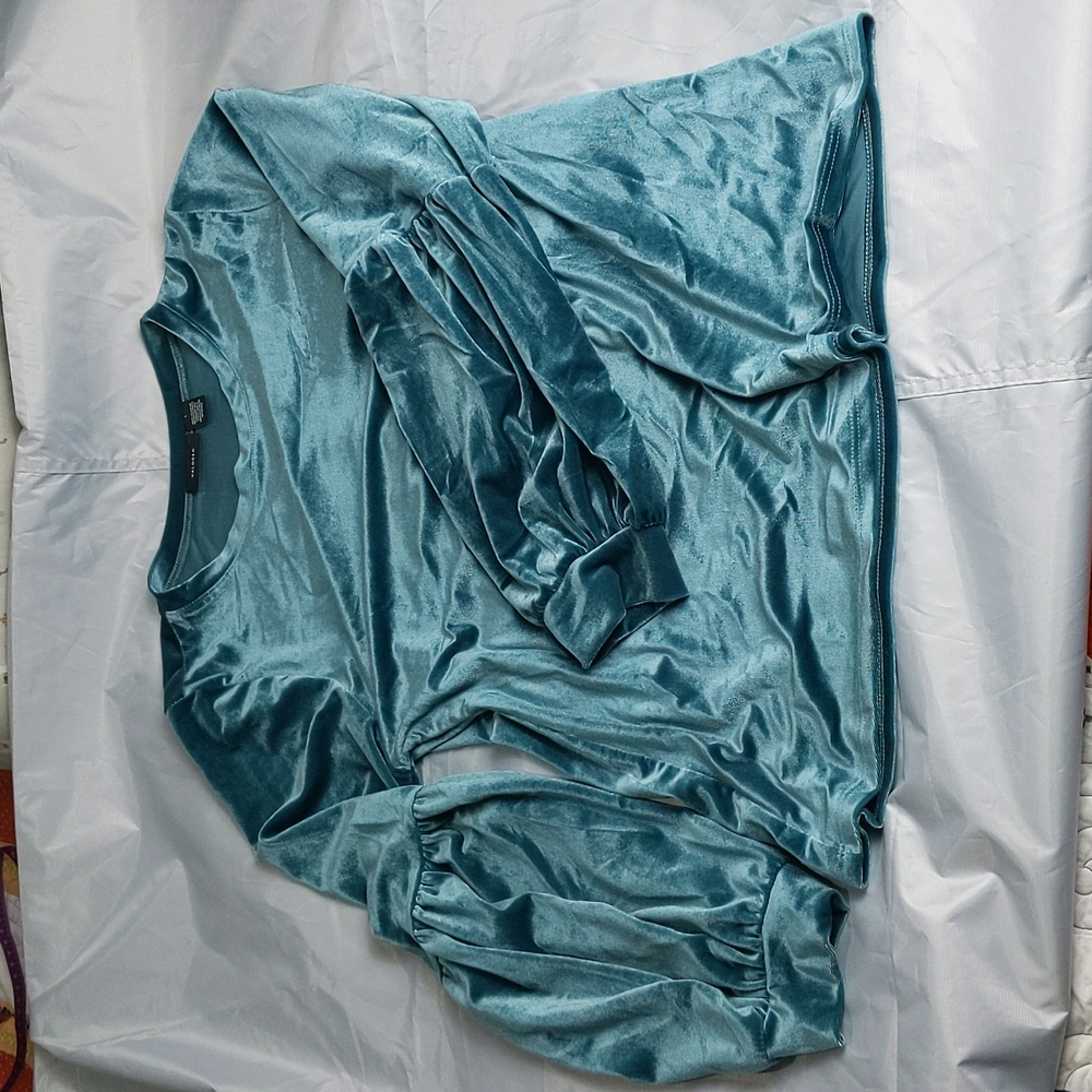 Velvet bell sleeve top